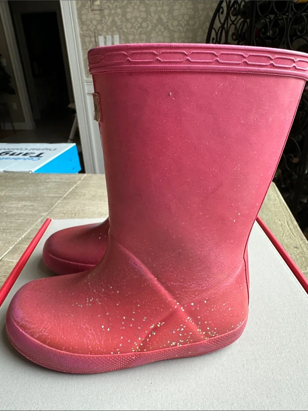 Hunter Kids Pink Waterproof Rain Boots